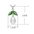 Sterling Silver Green Diamond Stone Necklace Jewellery